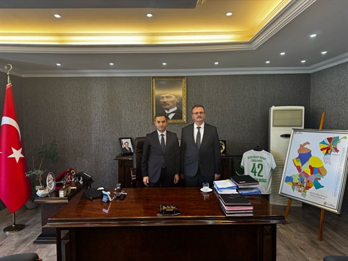 Ereğli Şeker Fabrikası Müdürü Sayın Yıldıray ÖZBAY'dan İlçemiz Kaymakamına Veda Ziyareti